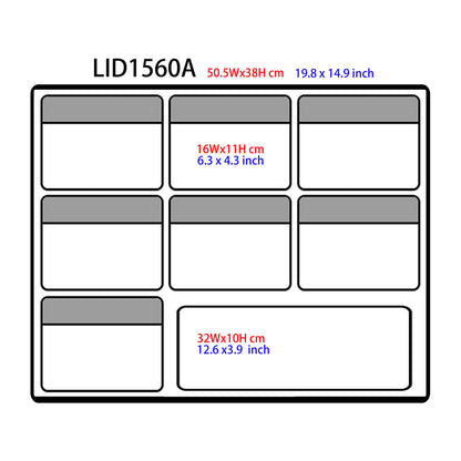 Lid Organizer LID1560A 7 clear pockets for Pelican1560 Peli