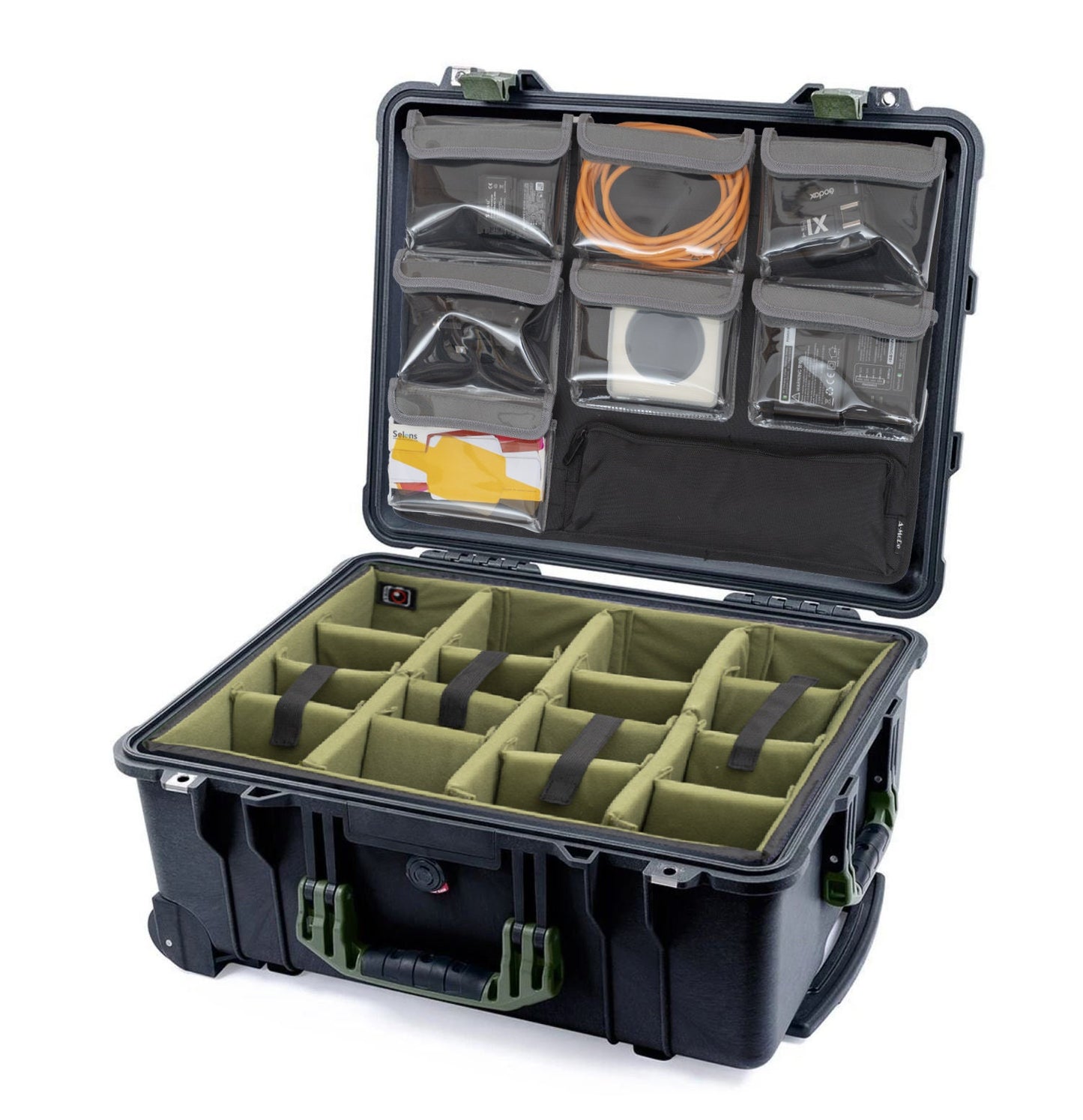 Lid Organizer LID1560A 7 clear pockets for Pelican1560 Peli