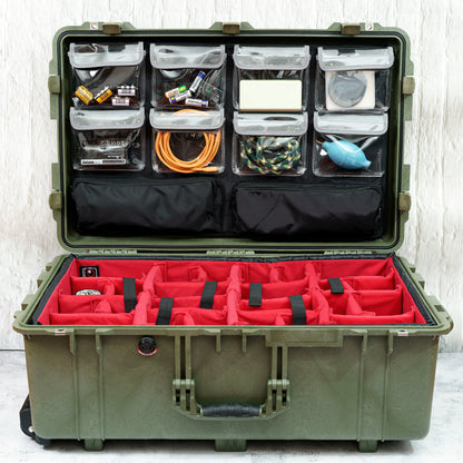 Lid Organizer 8 clear pockets for Pelican1650 Peli