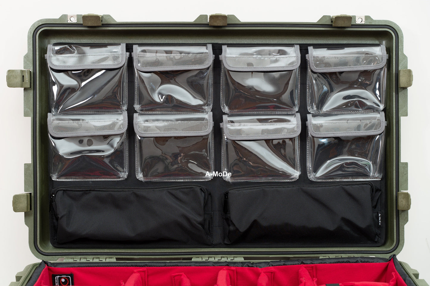 Lid Organizer 8 clear pockets for Pelican1650 Peli