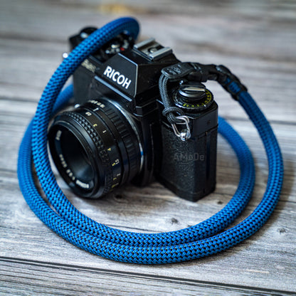 HandMade blue Black 10mm Quick Release Buckle Rope Camera Strap FCSC