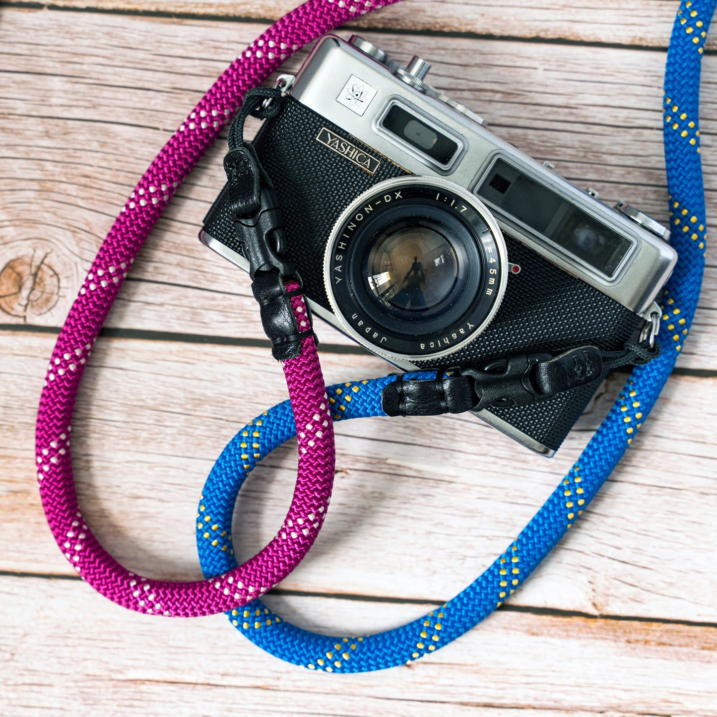 Quick Release Buckle HandMade Blue Rope Camera Strap 11mm FCSC-BY