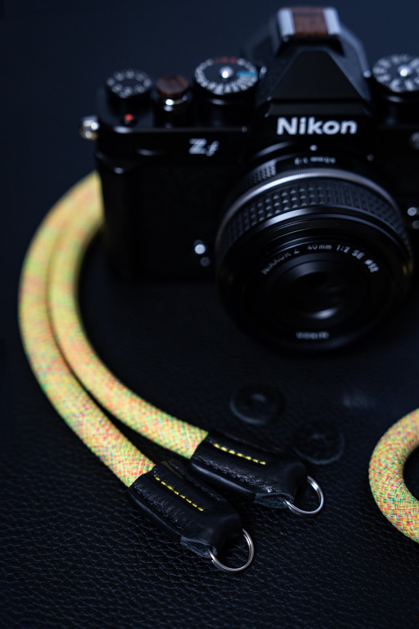 Rope Camera Strap HandMade Flower Yellow Red 10mm CSC-FYER