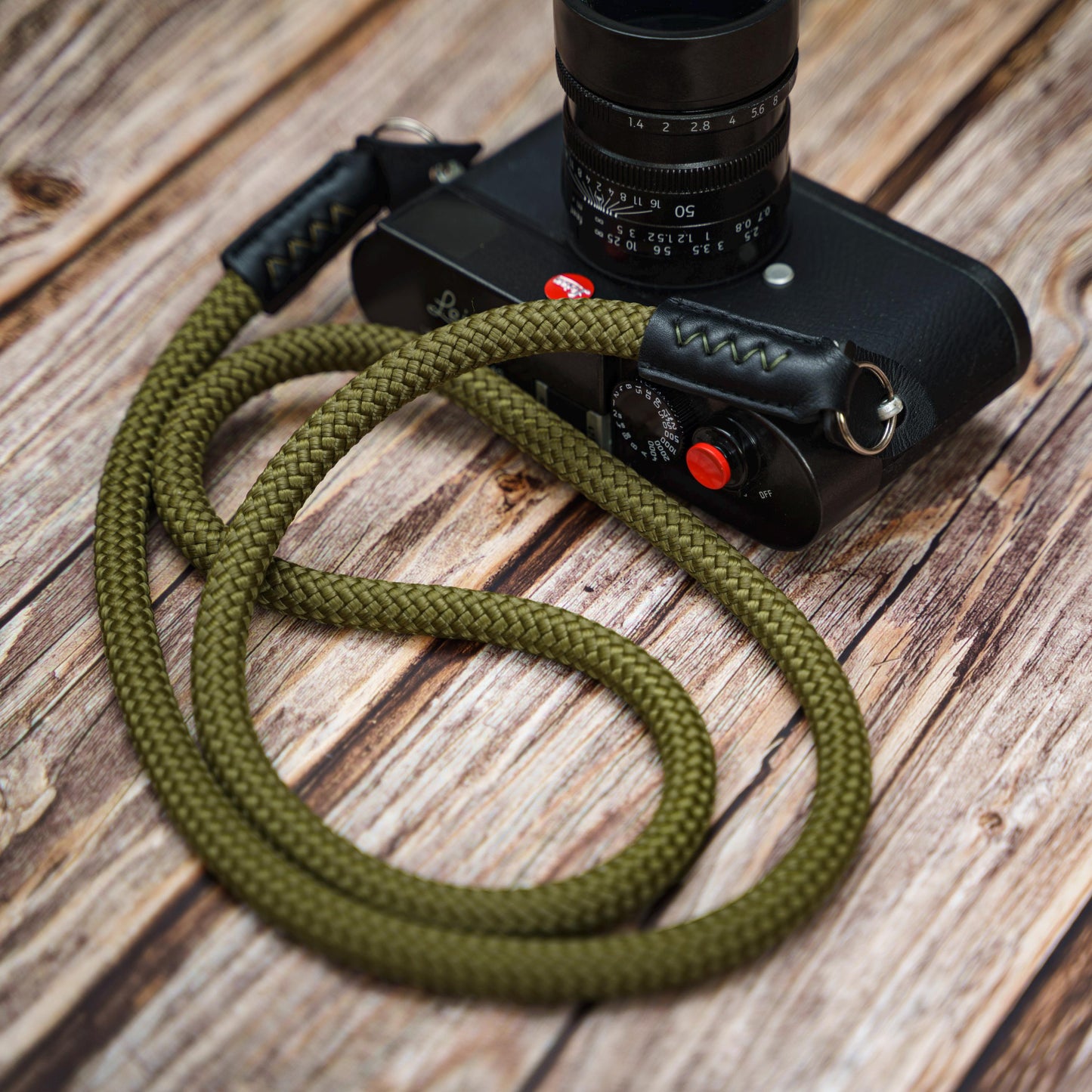 Camera strap Climbing Rope HandMade Camera Neck Strap Army Green