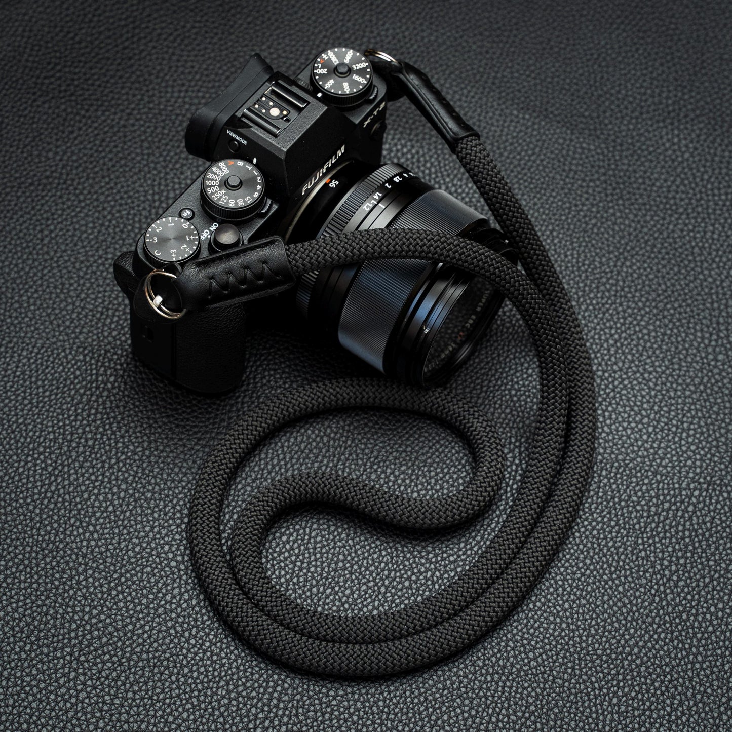 Camera strap Climbing Rope HandMade Camera Neck Strap Black