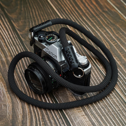 Camera strap Climbing Rope HandMade Camera Neck Strap Black