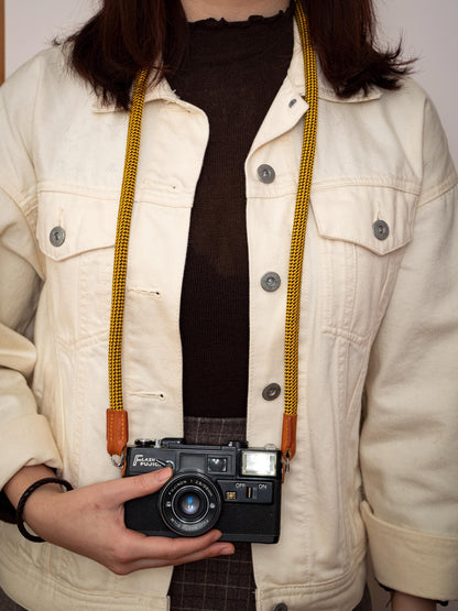 Rope Camera Strap HandMade Yellow Black 10mm CSC