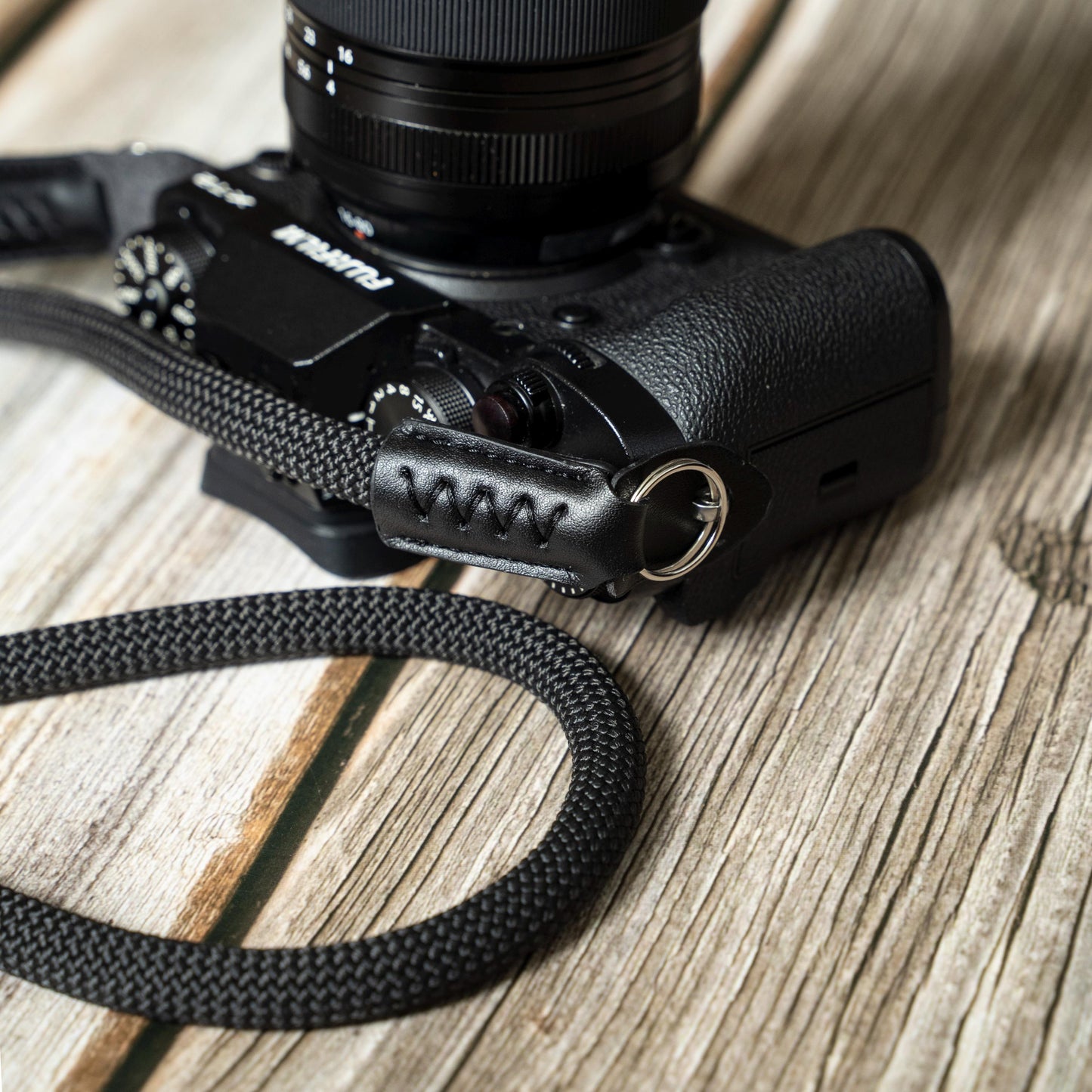 Camera strap Climbing Rope HandMade Camera Neck Strap Black