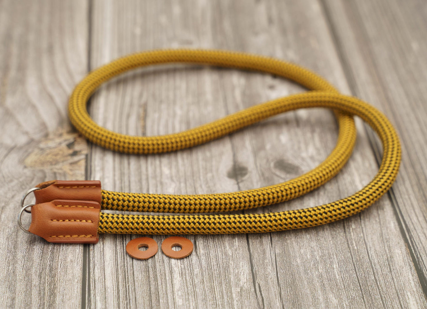 Rope Camera Strap HandMade Yellow Black 10mm CSC