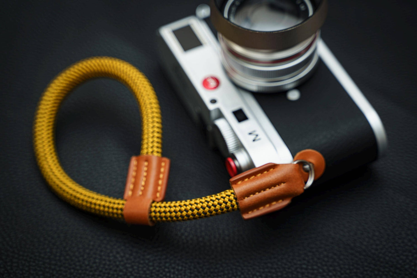 Leather Ropes Camera wrist strap HandMade 9mm Yellow Rope Camera Strap CWS-YE