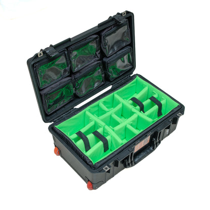 Lime Green Padded divider set fit Pelican1510 IM2500 Peli Cases Apache5800 ( Special Limited Edition Version)