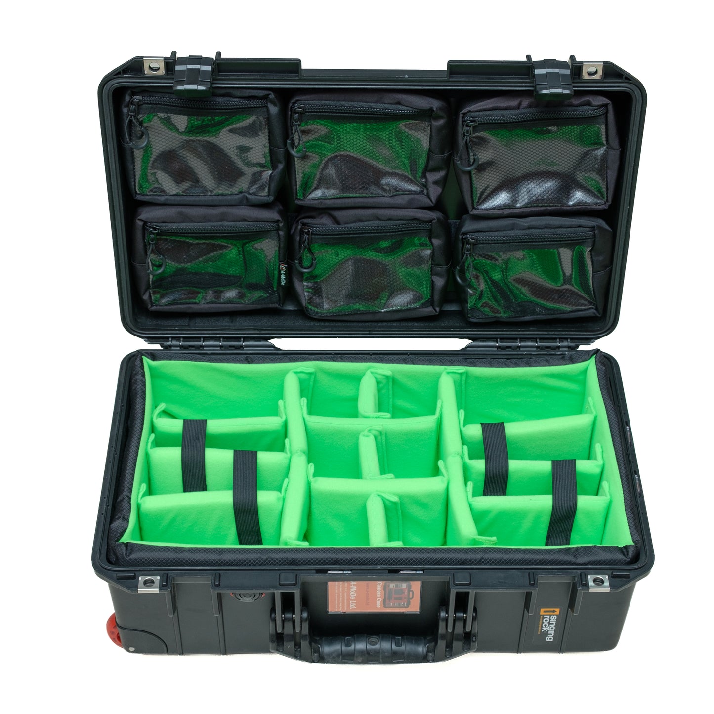 Lime Green Padded divider set fit Pelican1510 IM2500 Peli Cases Apache5800 ( Special Limited Edition Version)